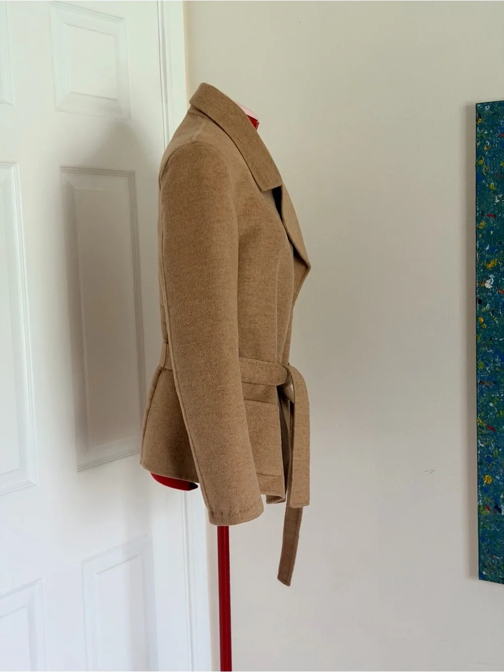 $2,000 RARE Barbara Lohmann Elizabeth Anthony 100% Cashmere Wrap Coat S-M Italy